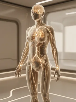 Conceptual illustration of interconnected body systems from Integrated Wellness