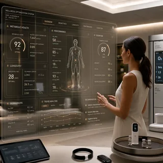 Conceptual wellness dashboard presenting several health signals together