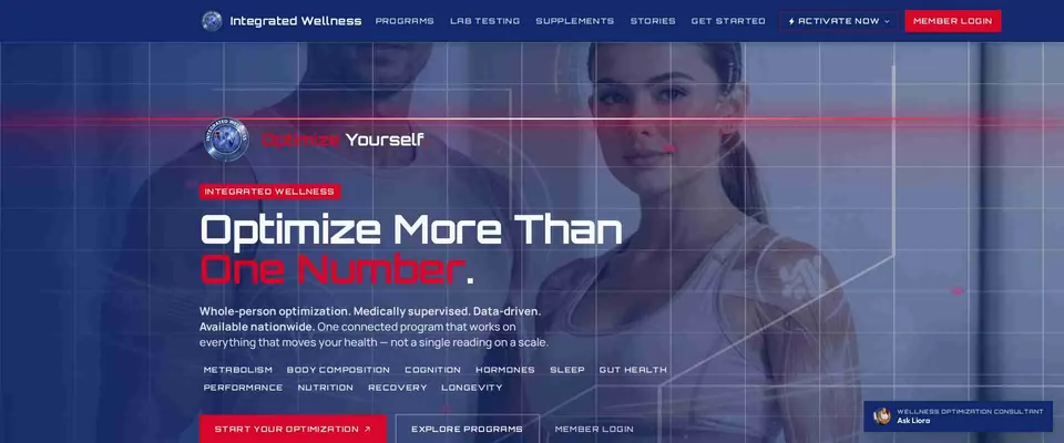 IWOptimizeMe homepage showing Optimize More Than One Number